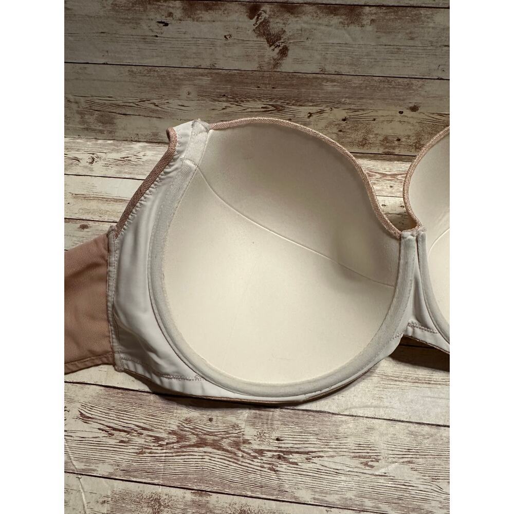 SOMA Geo Lace Full Coverage Bra Size 42G Beige Neutral Pink Padded Underwire - Picture 7 of 7
